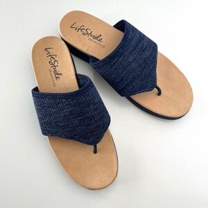 LifeStride Women's Poolside Sandal Navy size 9